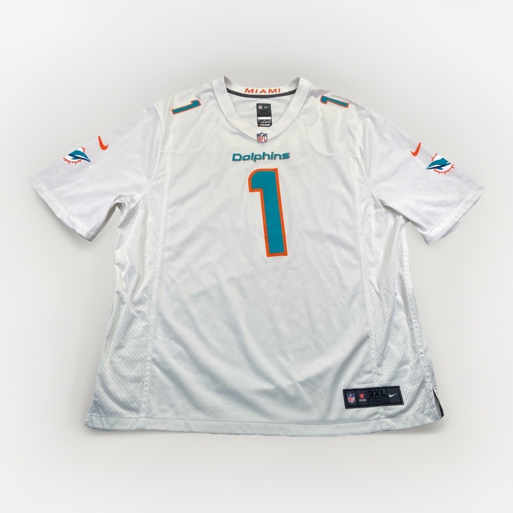 Miami Dolphins Football Jersey Mens 3XL Nike Tua Tagovailoa #1 NFL White
